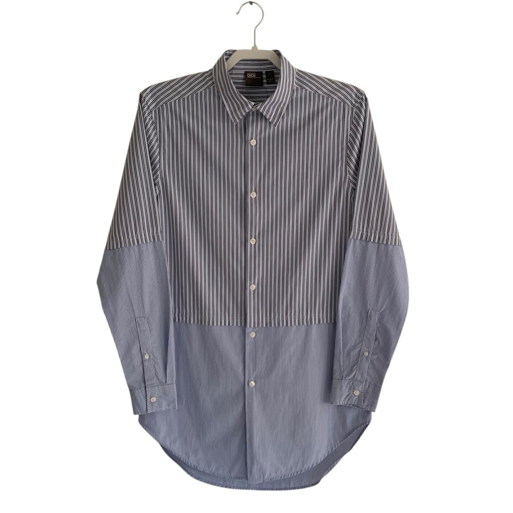 ASOS Blue Ticking Stripe Boyfriend Shirt Dress - Picture 3 of 9